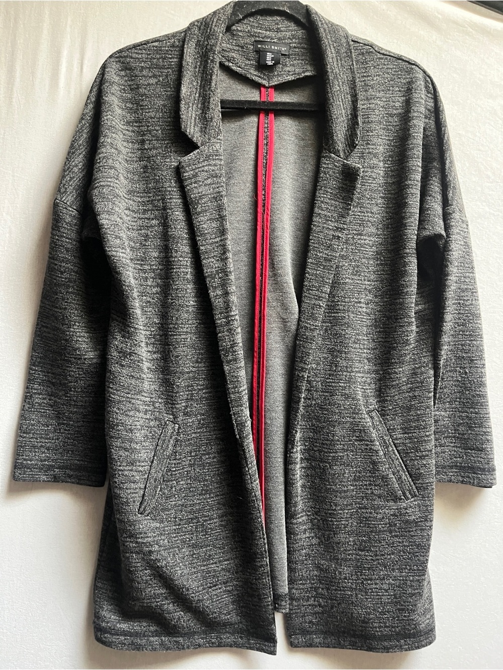 Willi Smith Open Front Knit Blazer Cardigan S